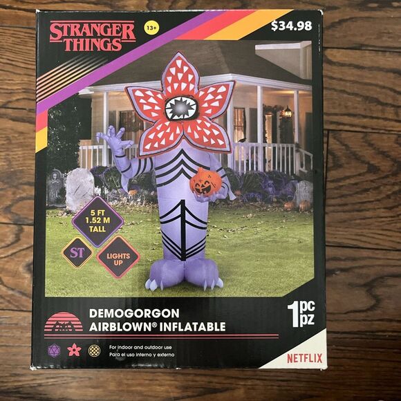 Stranger Things Inflatable Gemmy | Costumes | Stranger Things Demogorgon Halloween Air Blown Yard ...